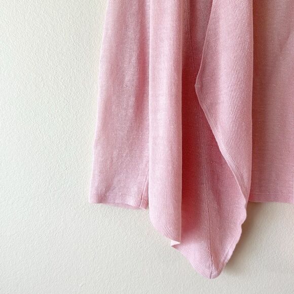 Eileen Fisher 100% Organic Linen Draped Cardigan - Picture 4 of 13